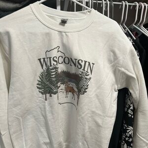 Gildan White Graphic Wisconsin Tee